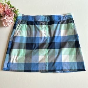 Golf Skirt Size 12 Plaid Golf Skort Chaps Aqua blue plaid Golf Skirt